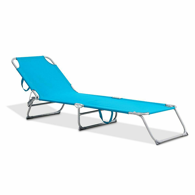 Garden Reclining Beach Lounger Sun Lounger Folding Chair Bed Rocker